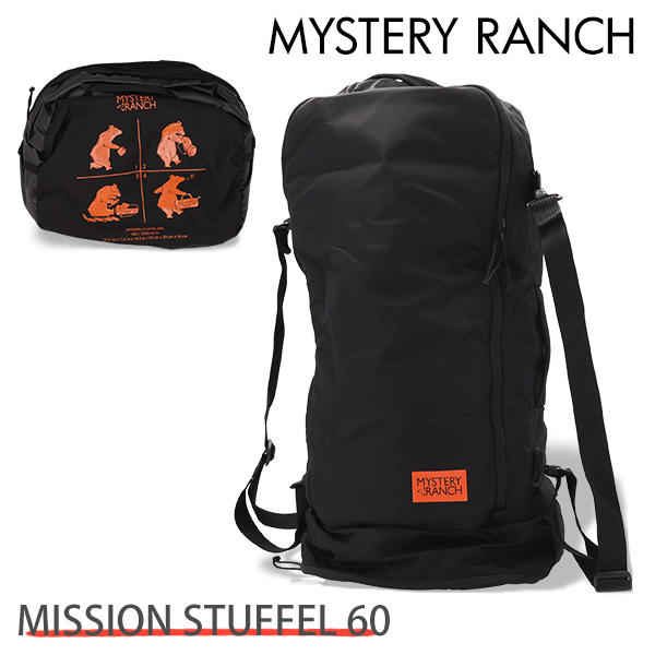 よろずやマルシェ本店 MYSTERY RANCH ミステリーランチ バックパック MISSION STUFFEL 60 ミッションスタッフル  58L BLACK ブラック: ファッション －食品・日用品から百均まで個人向け通販