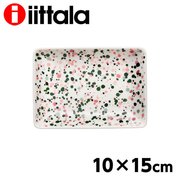 iittala イッタラ Helle ヘレ A6プレート 10×15cm ピンクグリーン