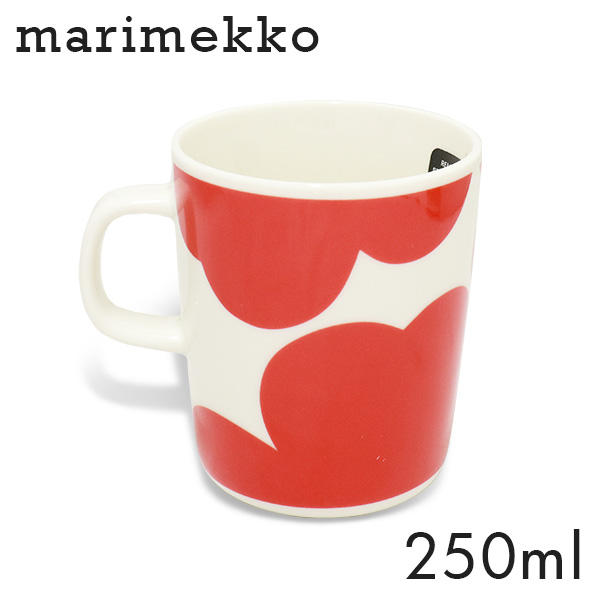 Marimekko マリメッコ Iso Unikko 60th イソ ウニッコ マグ マグカップ 250ml ホワイト×レッド