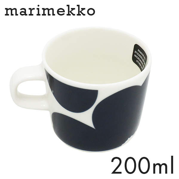 Marimekko マリメッコ Iso Unikko 60th イソ ウニッコ コーヒーカップ 200ml ホワイト×ダークブルー