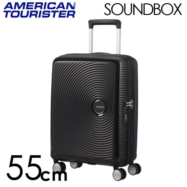 Samsonite スーツケース American Tourister Soundbox アメリカンツーリスター サウンドボックス EXP 55cm バスブラック 88472-1027/32G-001