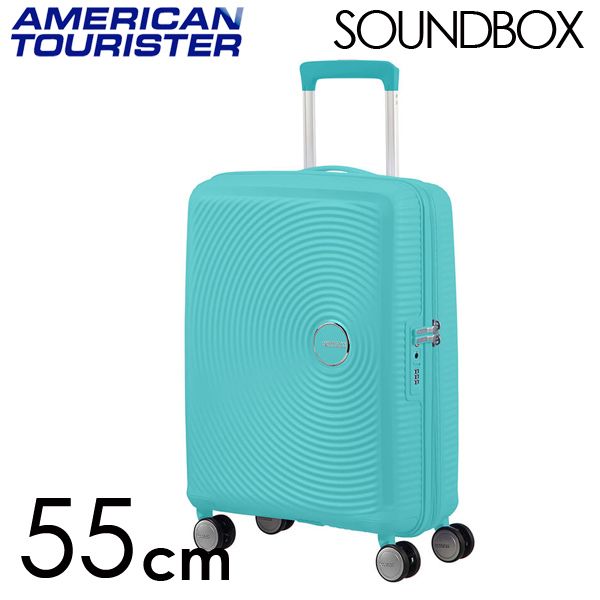 Samsonite スーツケース American Tourister Soundbox アメリカンツーリスター サウンドボックス 55cm EXP  プールサイドブルー