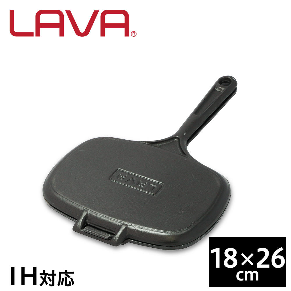 LAVA 鋳鉄ホーロー ホットサンドトースター ECO Black LV0023