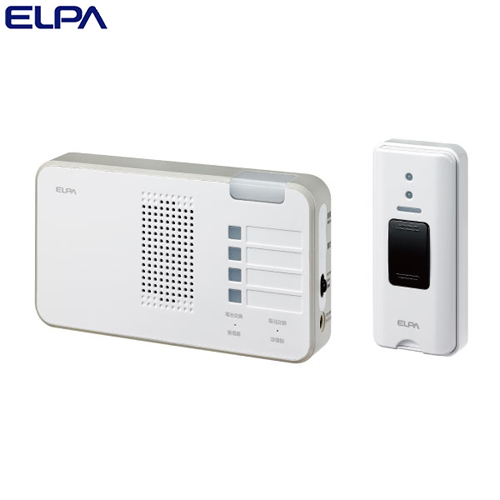 【売切れ御免】ELPA ワイヤレスチャイム ランプ付き受信器 押ボタンセット (受信器・送信器) EWS-S5230