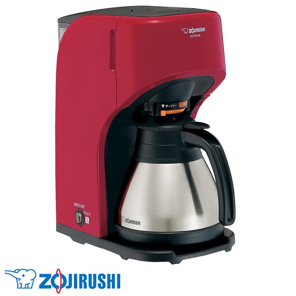 売切れ御免 象印マホービン コーヒーメーカー 珈琲通 5杯用 レッド EC-KV50-RA