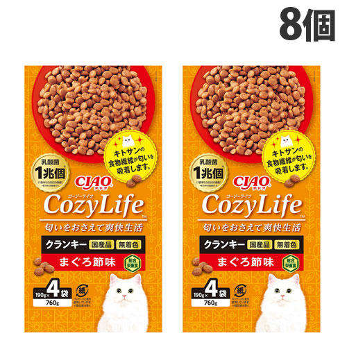 いなば CozyLife クランキー 総合栄養食 まぐろ節味 (190g×4袋入)×8個 P-331