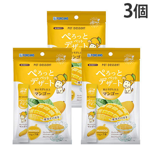 【ゆうパケット配送】【送料弊社負担】FORCANS フォーキャンス ぺろっとペットデザート マンゴー 7本×3袋【他商品と同時購入不可】