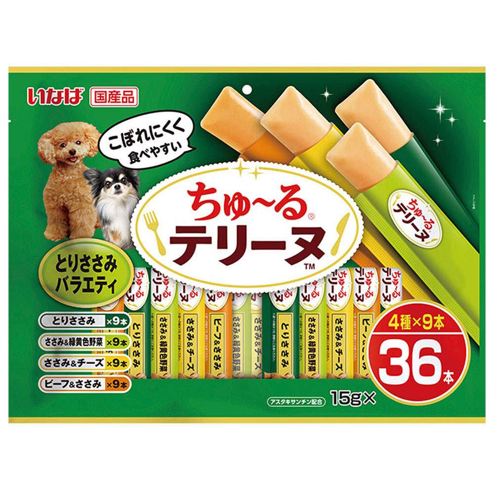 【ポイント10倍】いなば ちゅ～る テリーヌ とりささみ バラエティ 15g 36本入