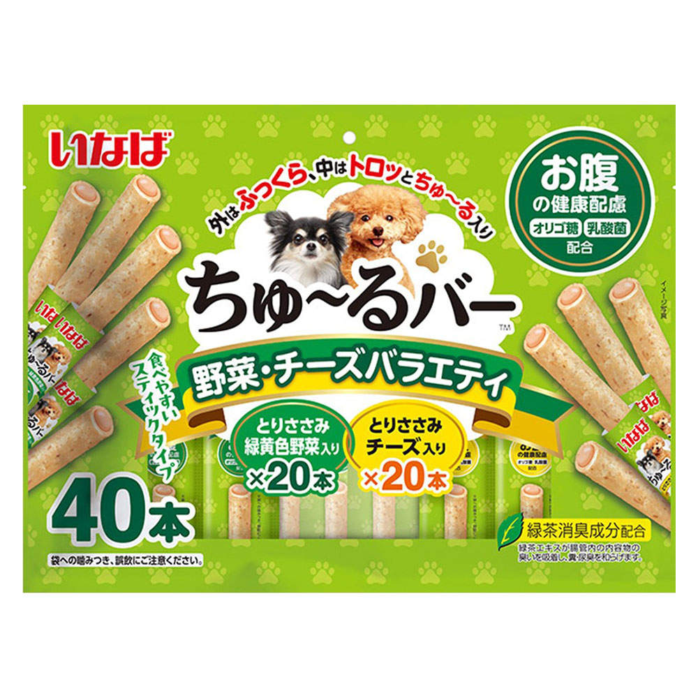【ポイント10倍】いなば ちゅ～るバー 野菜・チーズバラエティ 40本入