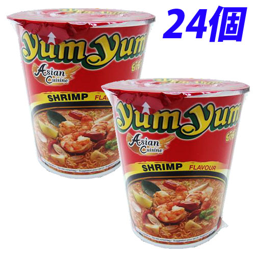 YumYum カップ麺 カップラーメン トムヤムシュリンプ味 70g 24個