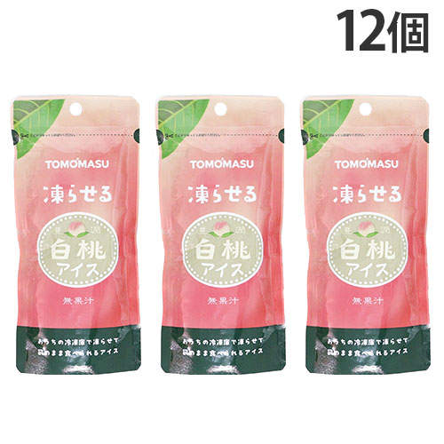 友桝飲料 果実アイス 白桃 80g×12個