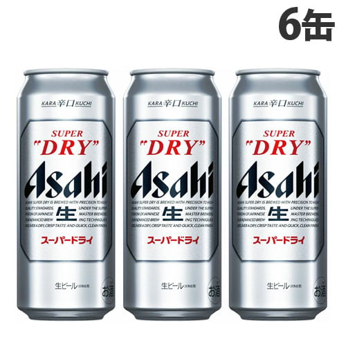 よろずやマルシェ本店 | アサヒ飲料 スーパードライ 500ml 6缶: 水