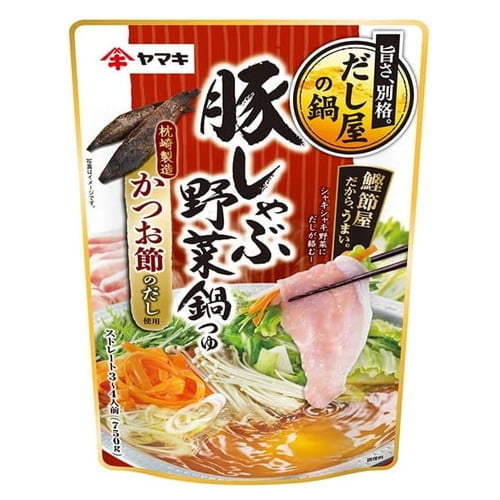 ヤマキ　豚しゃぶ野菜鍋つゆ　750g　(2～4人前）