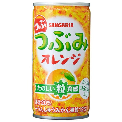 よろずやマルシェ本店 サンガリア つぶみオレンジ 190g 水 コーヒー お茶 飲料 食品 日用品から百均まで個人向け通販