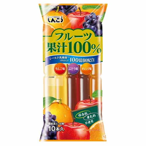 しんこう 棒ジュース フルーツ果汁100 10本入 食品 飲料 産地直送 オフィス 現場用品の通販キラット Kilat
