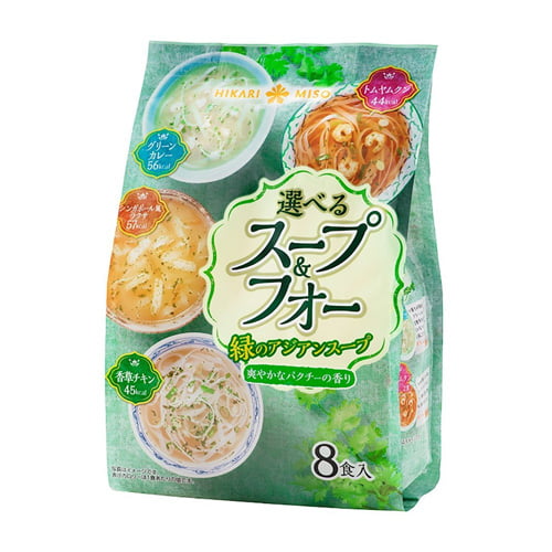 ひかり味噌 選べるスープ＆フォー 緑のアジアンスープ 8食