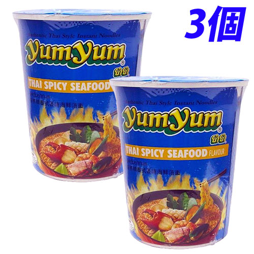 YumYum カップ麺 カップラーメン スパイシーシーフード味 70g 3個
