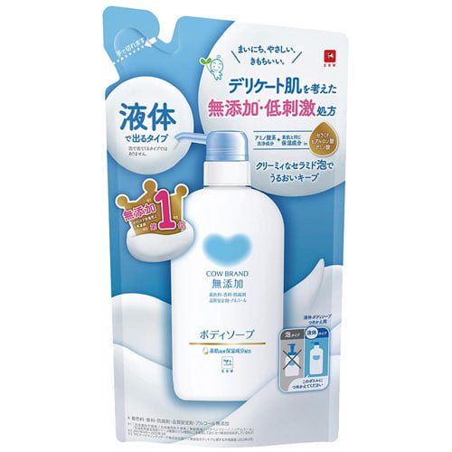 牛乳石鹸 カウブランド 無添加 ボディソープ 詰替用 380ml: 日用品