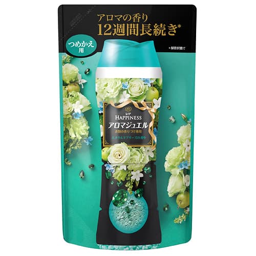 P G 柔軟剤 レノアハピネス アロマジュエル エメラルドブリーズの香り 詰替 455ml 日用品 生活雑貨 オフィス 現場用品の通販キラット Kilat