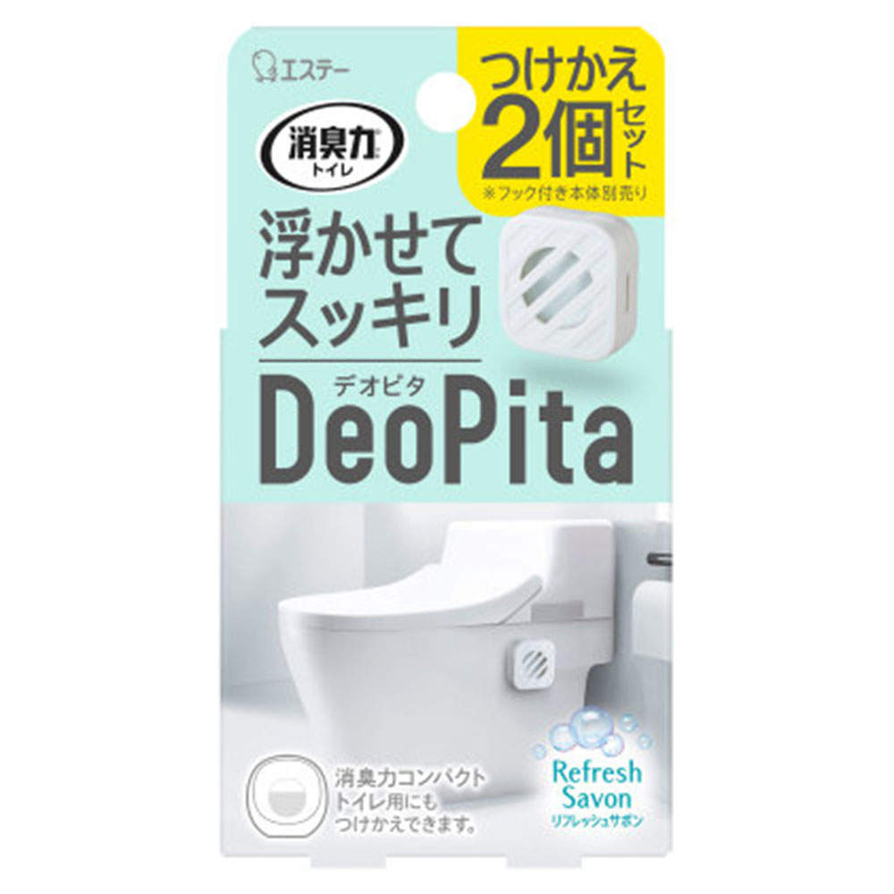 エステー 消臭力 DeoPita トイレ用 リフレッシュサボン 付替用 2個セット