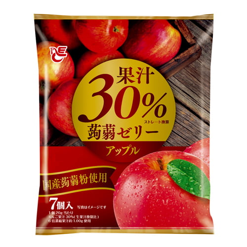 エースベーカリー 果汁30％蒟蒻ゼリー アップル 7個入: 食品・飲料