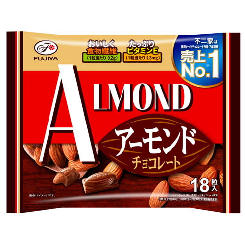 不二家 アーモンドチョコレート 18粒入