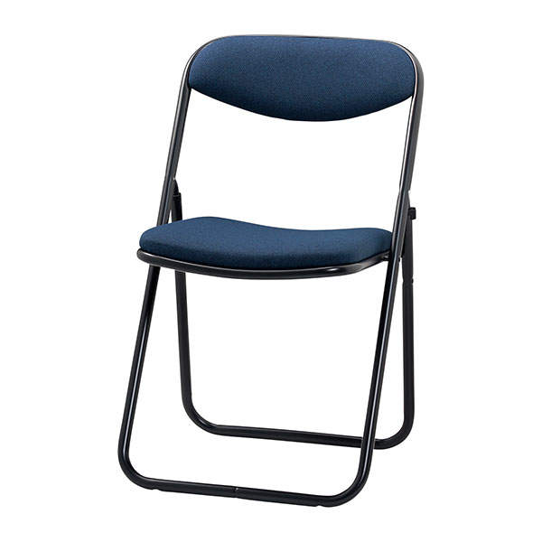 サンケイ 折りたたみ椅子 厚張り 布張り 連結可能 ブラックフレーム ネイビー SCF20-MYD-PST-MNV