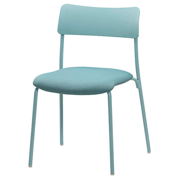 サンケイ スタッキングチェア ミーティングチェア 4本脚 布張り ワントーン セージ CM102-MY-PST-SJ