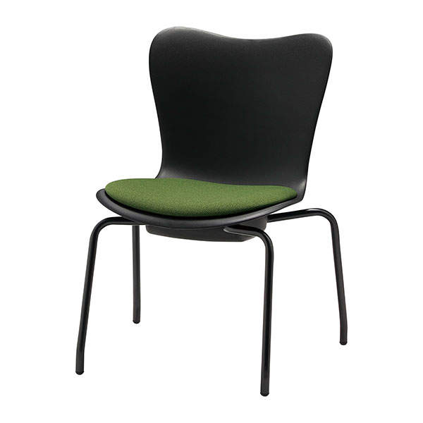 サンケイ ミーティングチェア ローチェア 4本脚 布張り ダークグリーン CM561-MY-PST-MDG