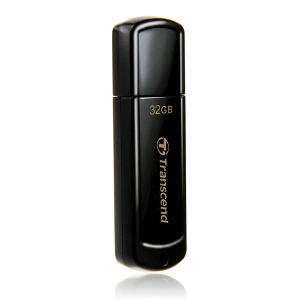 トランセンド USBフラッシュメモリ USBメモリ USB 2.0 32GB キャップ式 ブラック TS32GJF350