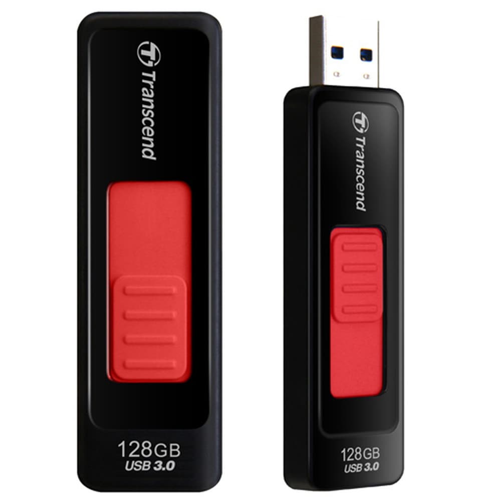 トランセンド USBフラッシュメモリ USBメモリ USB 3.1 Gen 1 128GB スライド式 ブラック TS128GJF760