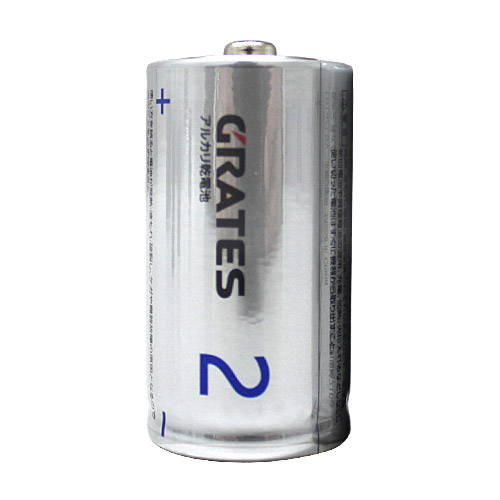 M&M アルカリ乾電池 GRATES 単2形 10本