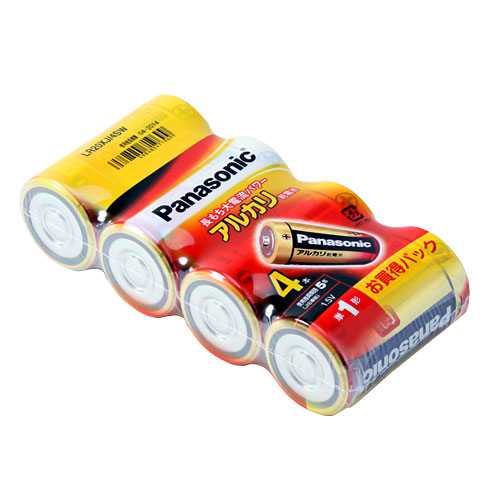 パナソニック アルカリ乾電池 単1形 4本 LR20XJ/4SW