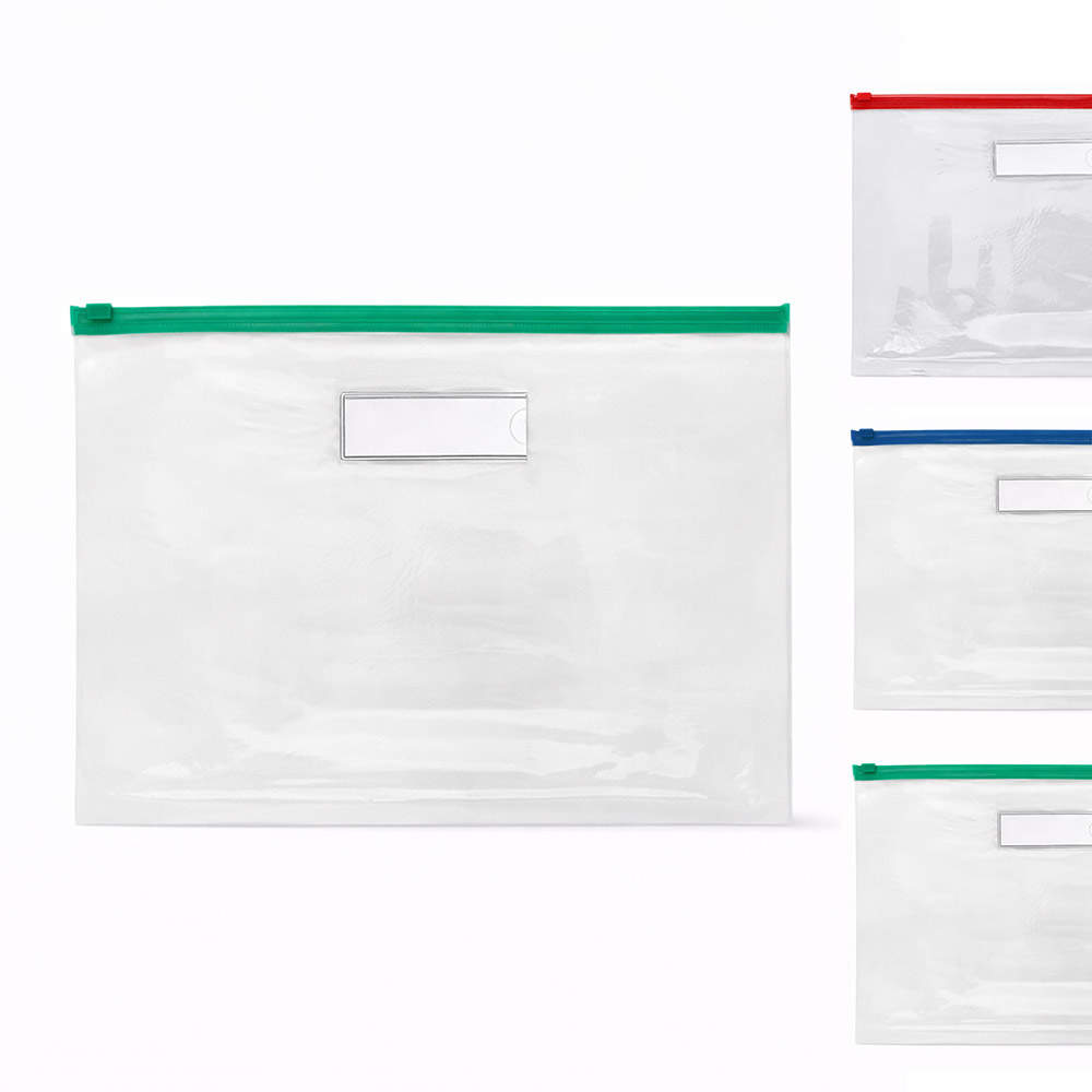 GRATES ファスナー付クリアーポーチ A4