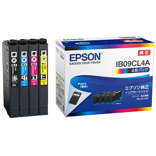 エプソン インクカートリッジ 電卓 IB09CL4A 純正品 4色パック