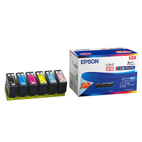 エプソン インクカートリッジ カニ KNI-6CL-L 純正品 増量 6色パック