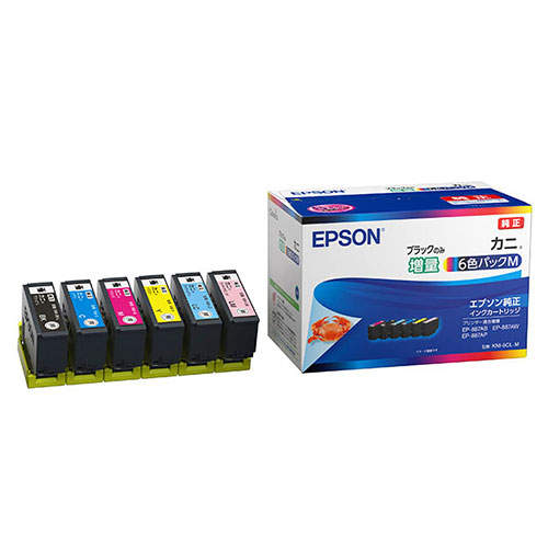 エプソン インクカートリッジ カニ KNI-6CL-M 純正品 BK増量 6色パック
