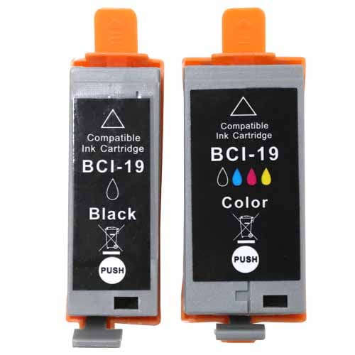 互換インク エコパック BCI-19BK＋BCI-19C対応 2個セット