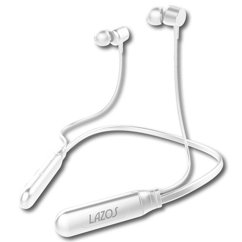LMT Lazos ネックバンド型ワイヤレスイヤホン Bluetooth 5.1 防水 ホワイト L-BTE-W