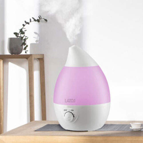 リーダーメディアテクノ LAZOS 超音波式加湿器 しずく型 3L ホワイト L-DTH-WH