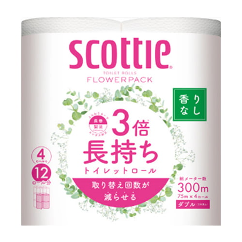 日本製紙クレシア スコッティ フラワーパック 3倍長持ち 無香料 ダブル