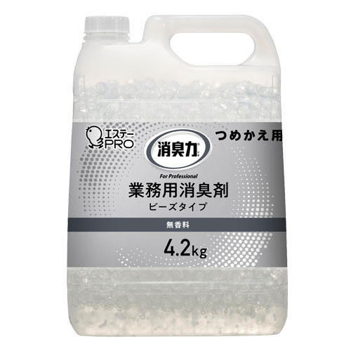 エステー 消臭力 業務用 ビーズタイプ 無香料 特大 詰替用 4.2kg×3個