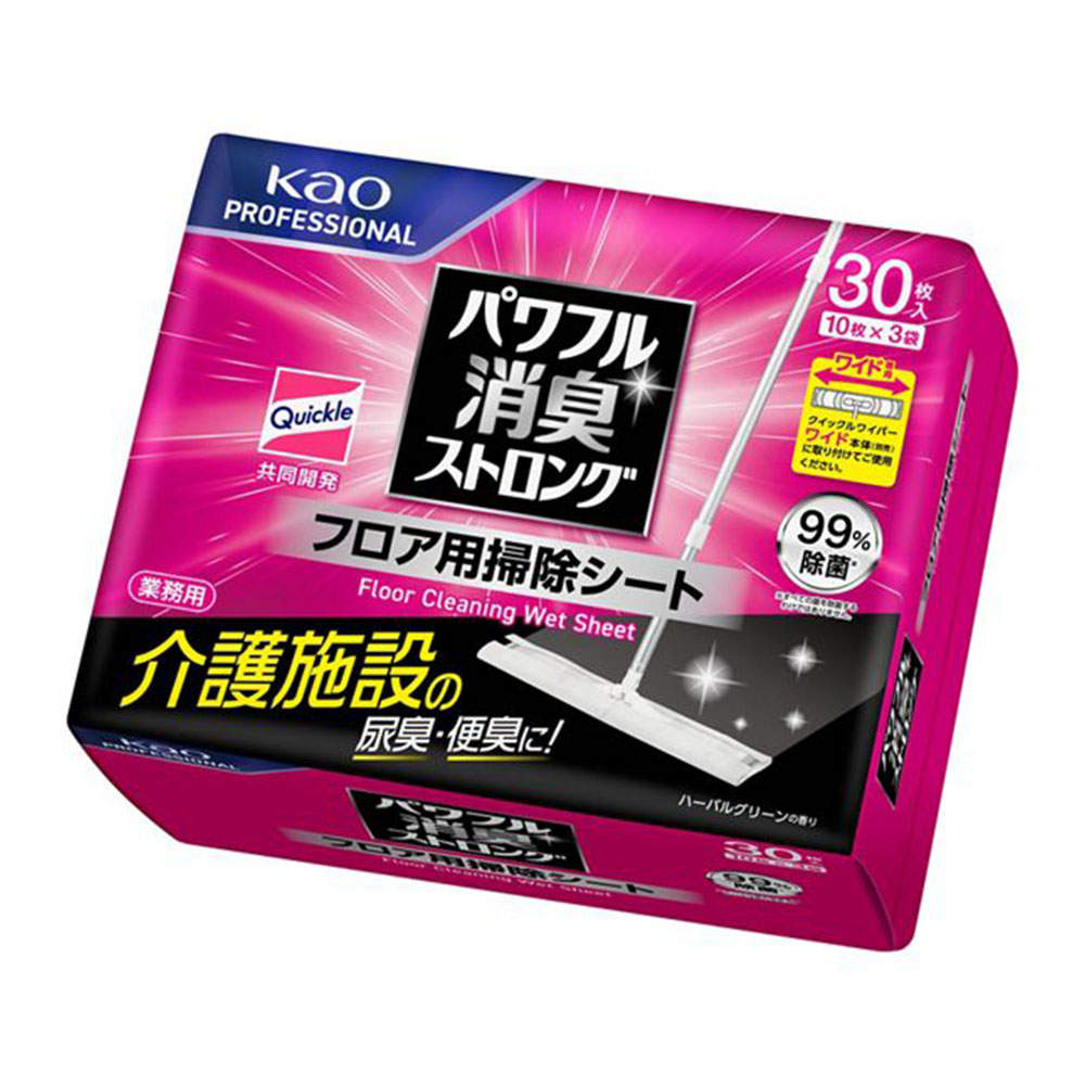 花王 パワフル消臭ストロング フロア用掃除シート 業務用 30枚 4個