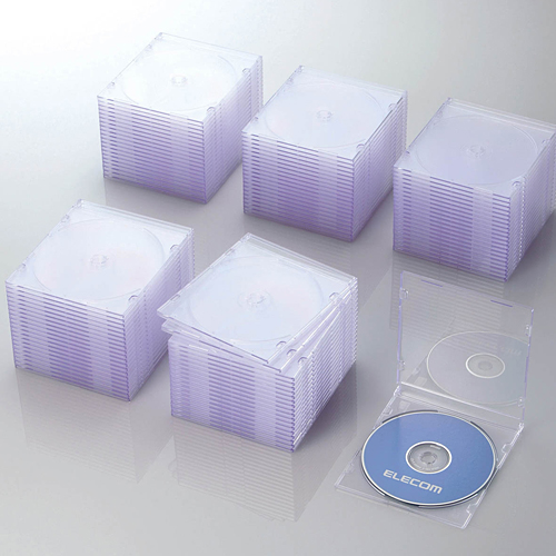 エレコム メディアケース CD・DVDケース 薄型5.2mm プラケース スリム