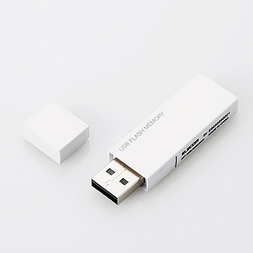 エレコム キャップ式USBメモリ USB2.0 32GB ホワイト MF-MSU2B32GWH