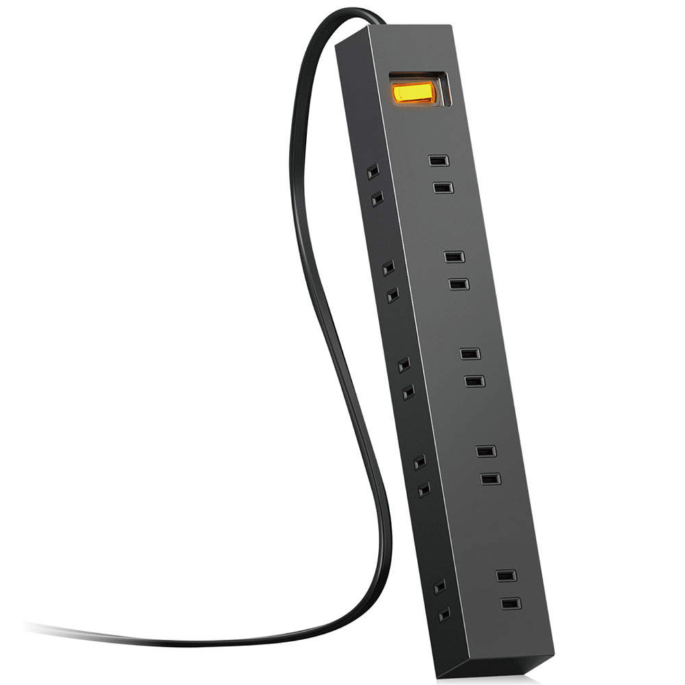 エレコム 一括スイッチ付上面5口 側面5口タップ3.0m ブラック ECT-1530BK