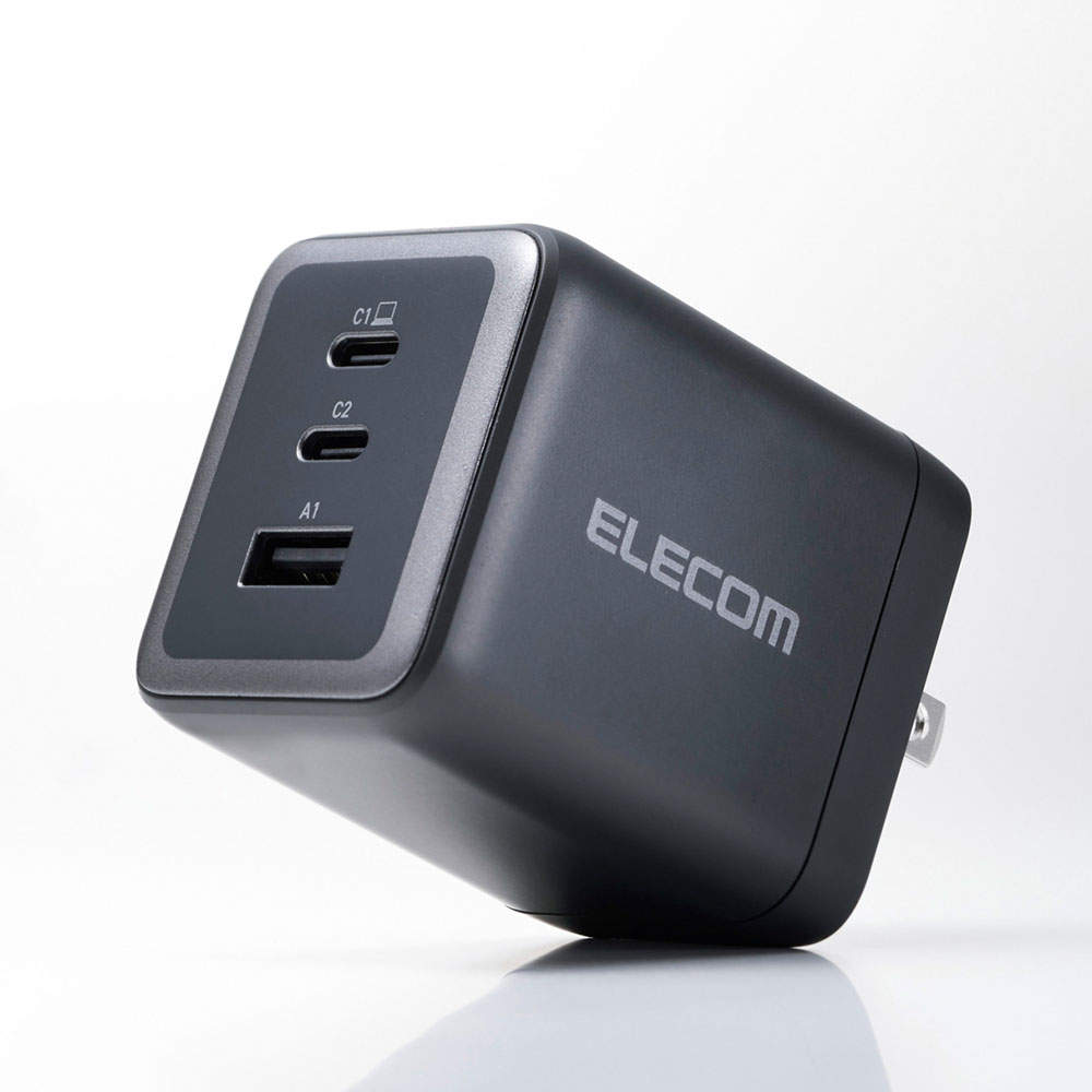 エレコム USB Power Delivery 100W AC充電器(C×2 A×1)ブラック EC-AC104100BK