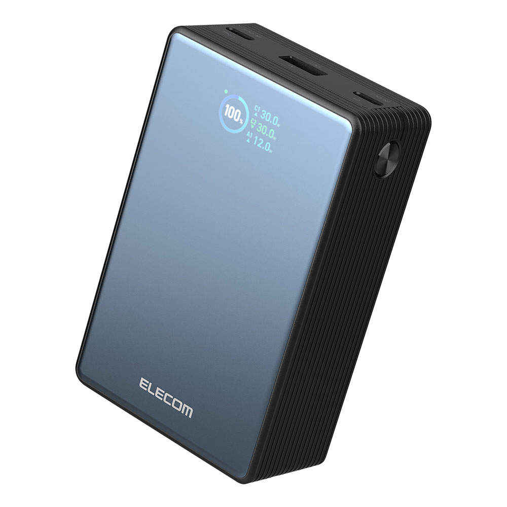 エレコム モバイルバッテリー 半固体 20000mAh 67W Type-C 2ポート USB-A 1ポート PSE認証 EC-C62MN