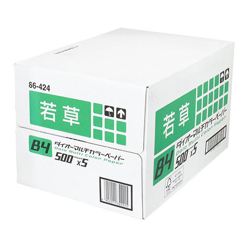 【FSC認証】カラーコピー用紙 ダイオーカラーマルチペーパー B4 若草(ライトグリーン)2500枚