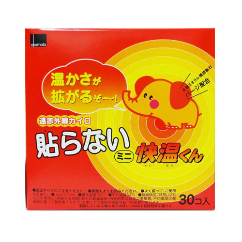 【使用期限:26.12.31】オカモト 快温くん 貼らないカイロ ミニ 30枚入×16個